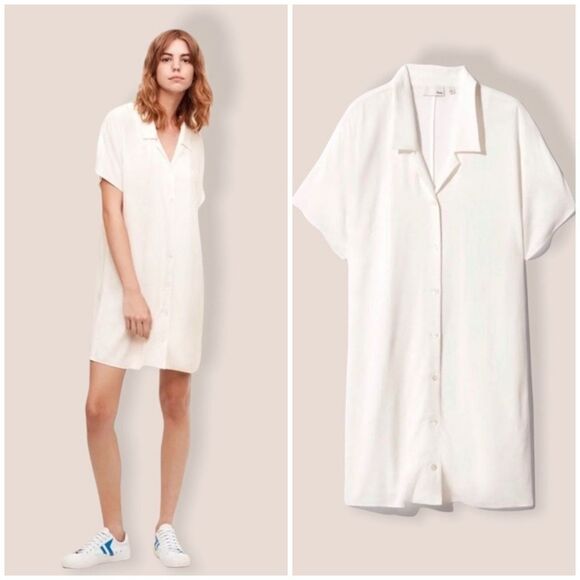 Aritzia Wilfred White Button Down Shirt Dress Size XS - Picture 1 of 7